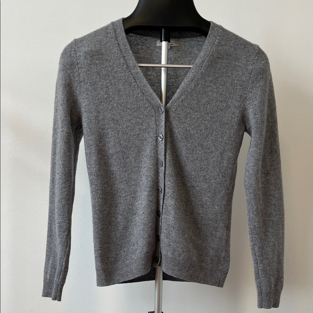 Grana 100% Mongolian Cashmere Grey Cardigan Sweater XS